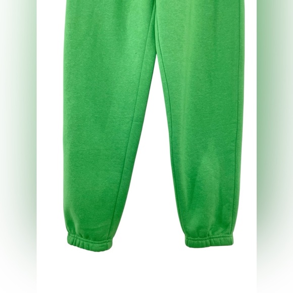 NWT Forever 21 Fleece Drawstring Joggers Women’s Small Green High Waist Pockets - Picture 5 of 10